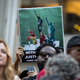 Activists rally in support of NFL quarterback Colin Kaepernick outside the offices of the National Football League on Aug. 23, 2017, in New York City. (Drew Angerer/Getty Images)